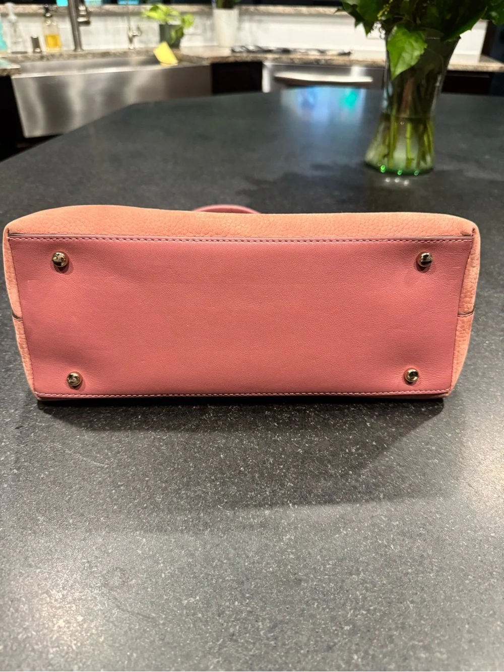 kate spade Pink Suede Top-Handle Satchel with Tassel